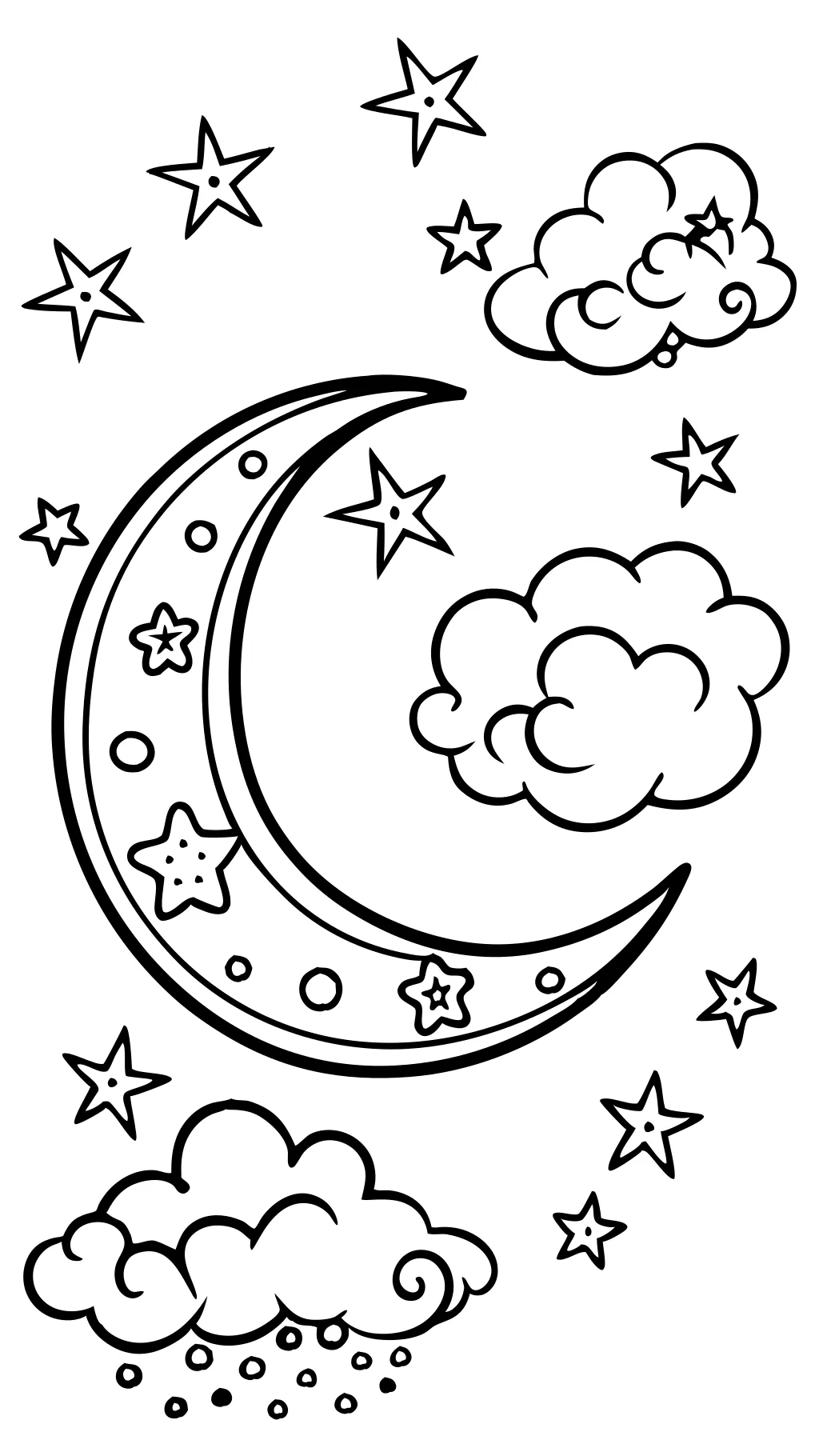 coloring page of the moon